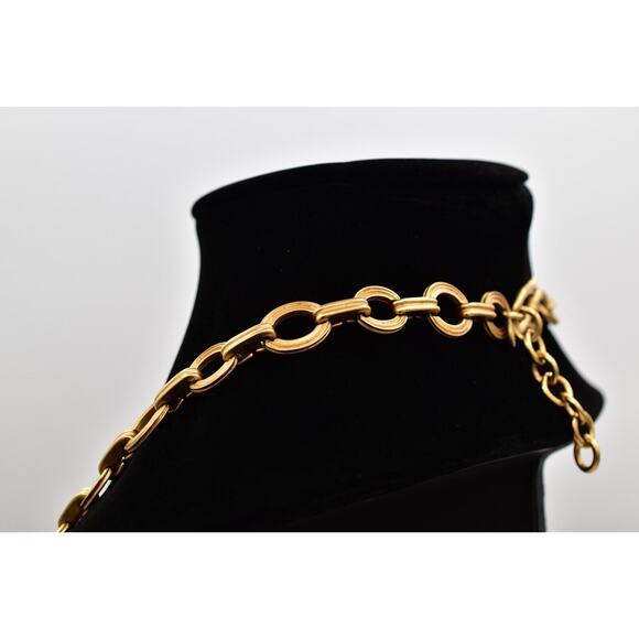 Monet for YSL Vintage Cabochon Necklace Purple Fuchsia Chunky Signed 1980s BinK - Picture 10 of 16